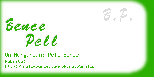 bence pell business card